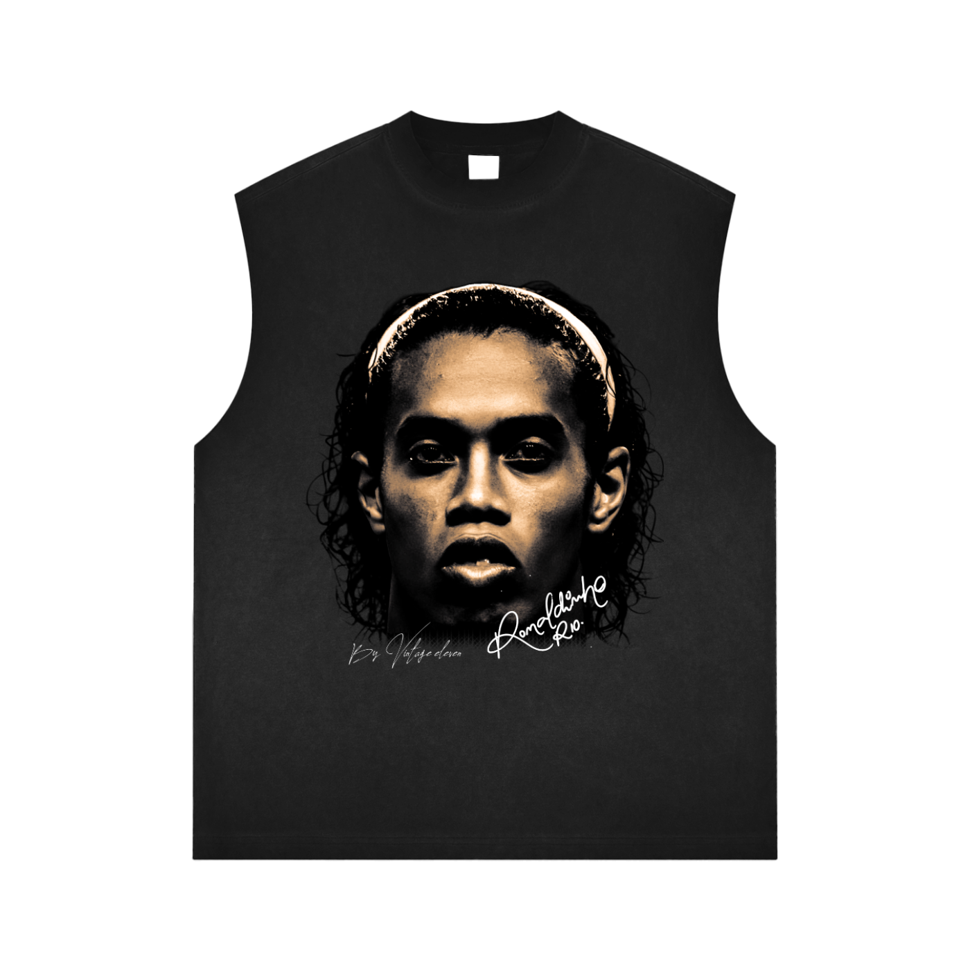 Oversized Ronaldinho Big Face Washed Tank Top
