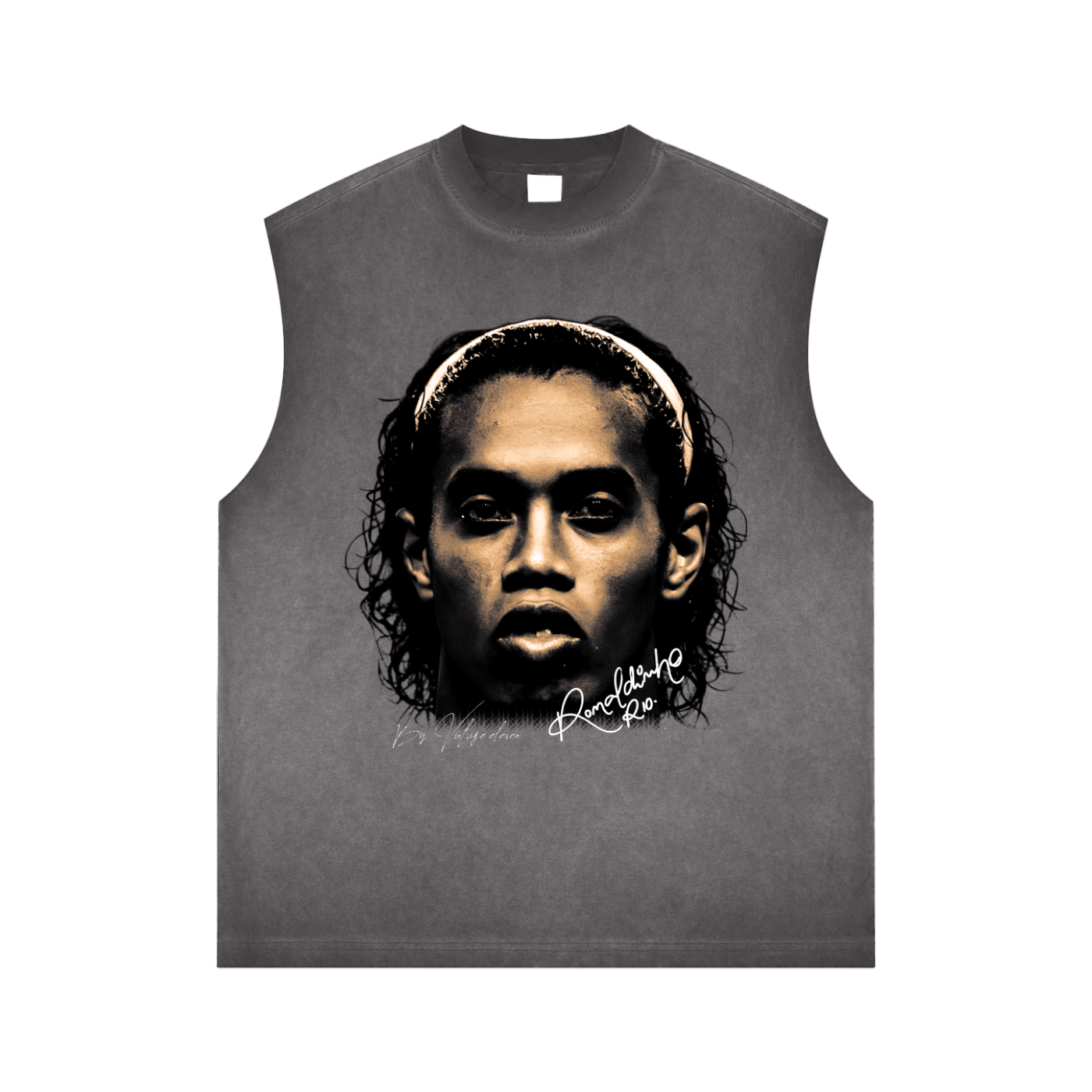 Oversized Ronaldinho Big Face Washed Tank Top