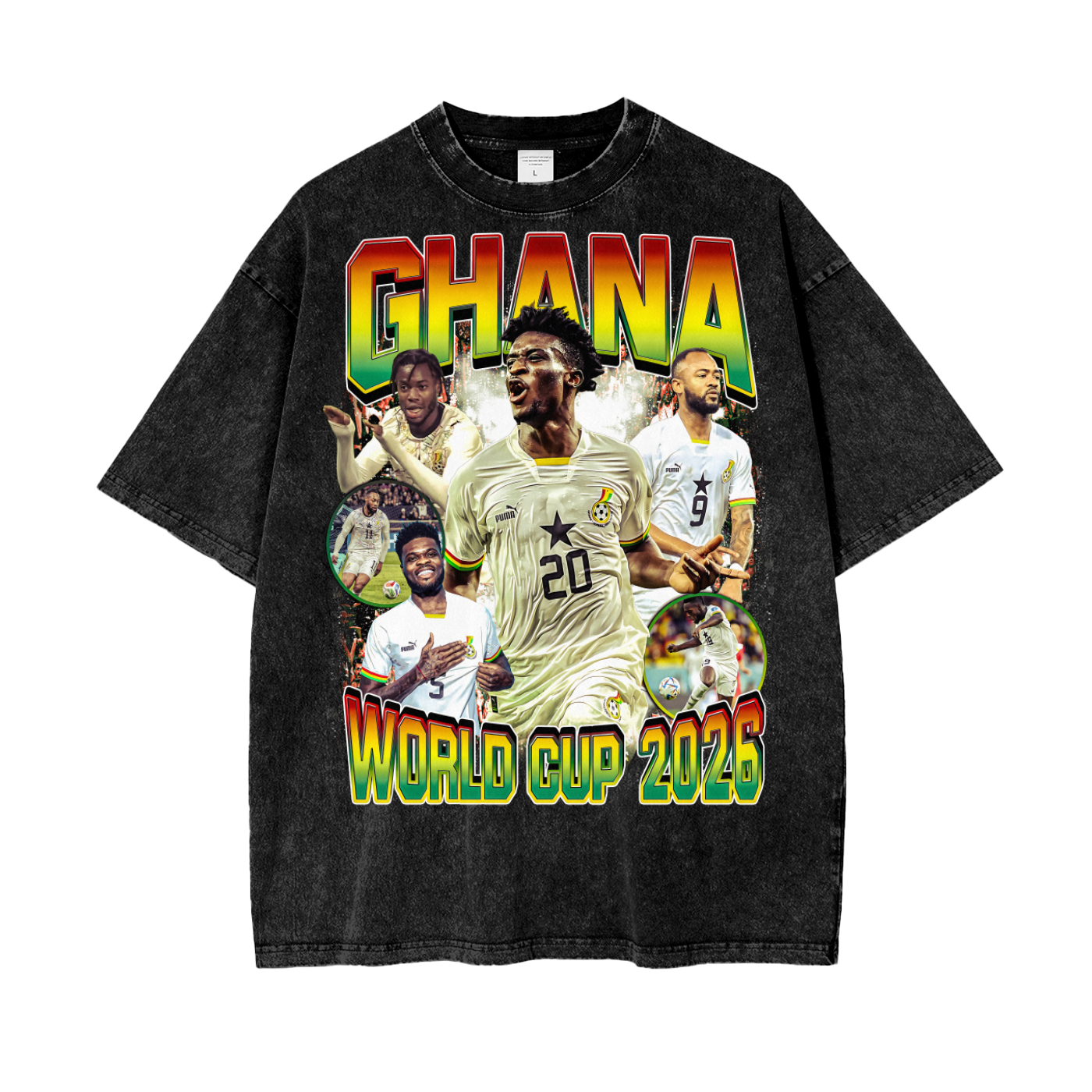 Oversize Washed Black Stars WC Tee