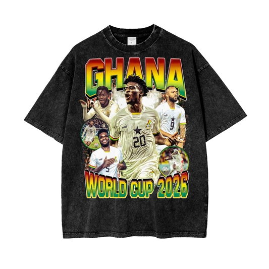 Oversize Washed Black Stars WC Tee