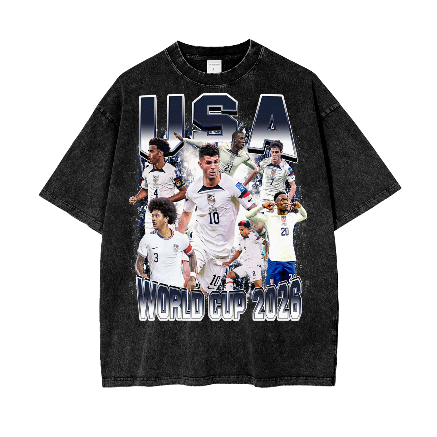 Oversize Washed USA WC Tee